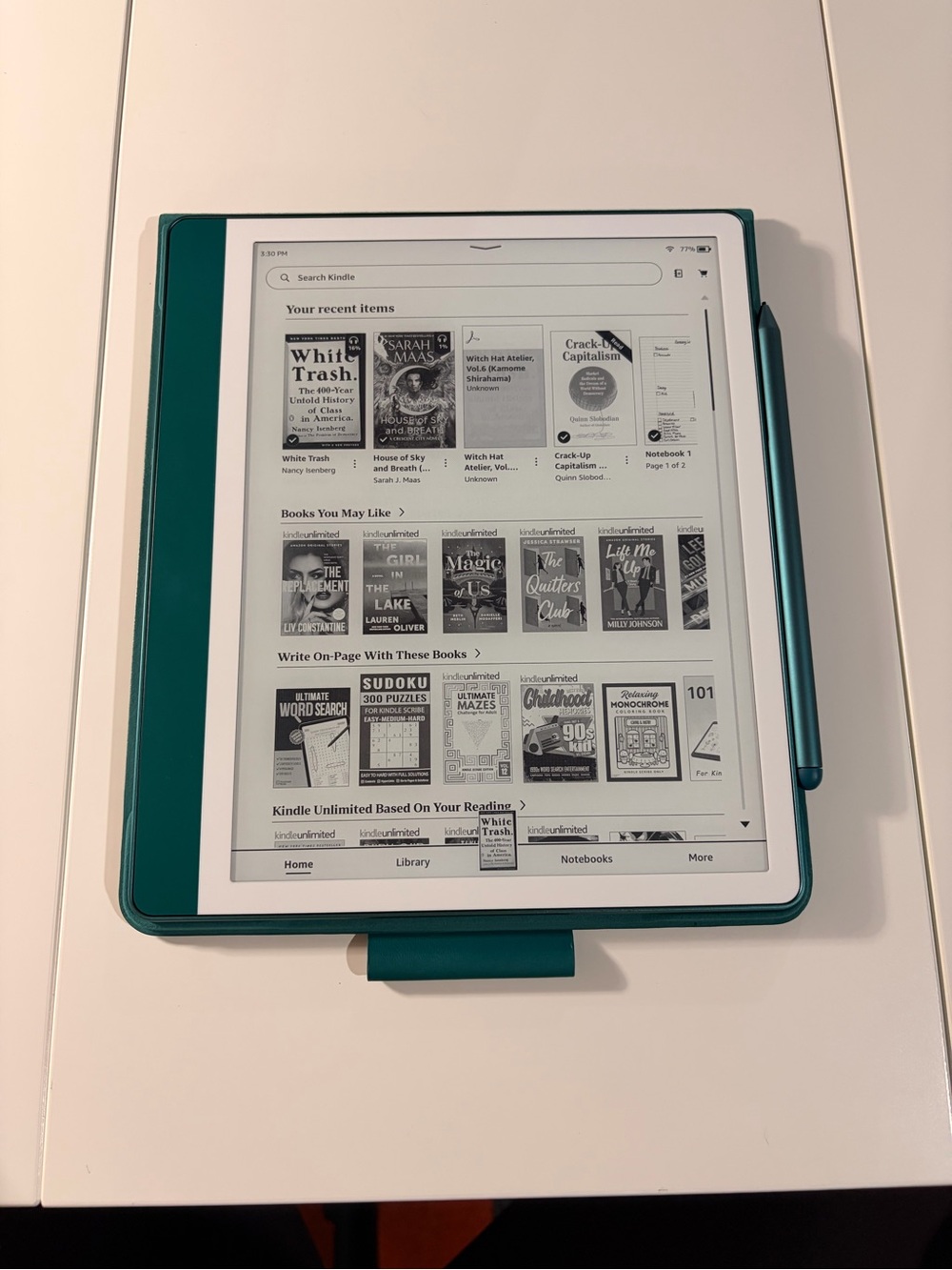 Amazon Kindle Scribe (64GB)(2024) Jade Green DEVICE ONLY